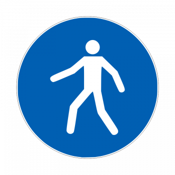 Fußgängerweg benutzen