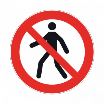 DIN EN ISO 7010 P004 / Für Fußgänger verboten