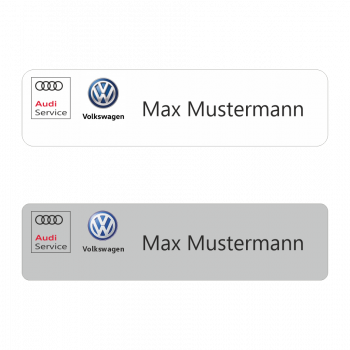 Namensschild / Audi + VW